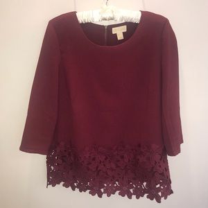 Lace trim shirt